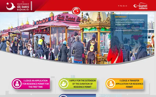 e-İkamet residence permit portal homepage