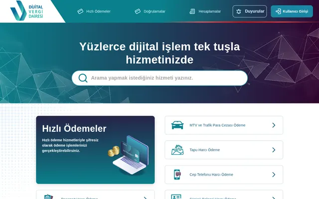 Digital Tax Office (GİB) homepage
